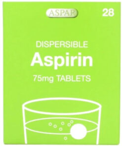 Aspirin 75mg Dispersible Tablets - 28 Tablets